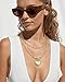 TEN MIRO 16k Gold Plated Chunky Gold Plated Necklace for Women Non Tarnish, 36'' /92cm Long Chunky Heart Necklace layered Puffy Heart Necklaces Long Thick Pendant Bold Statement Necklaces for Women Trendy