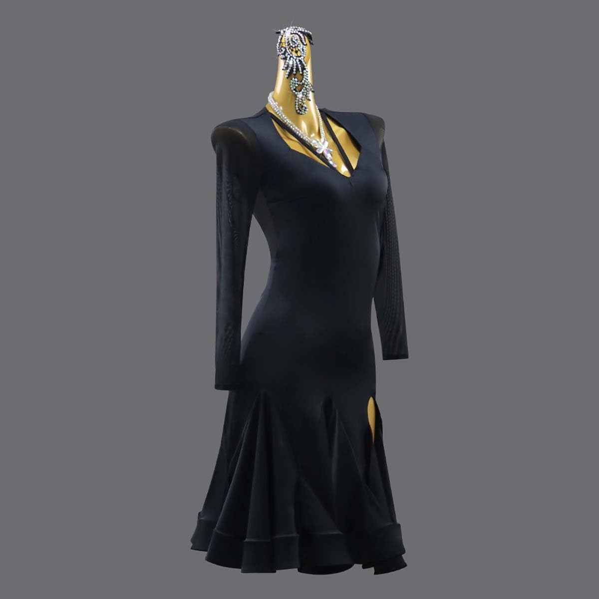 Latein Übungsrock Für Damen Elegantes Cha Cha Performance Kleid Ballett Ballsaal Tanzkleider Blaue Tango Wettkampf Tanzbekleidung Samba Kleidung