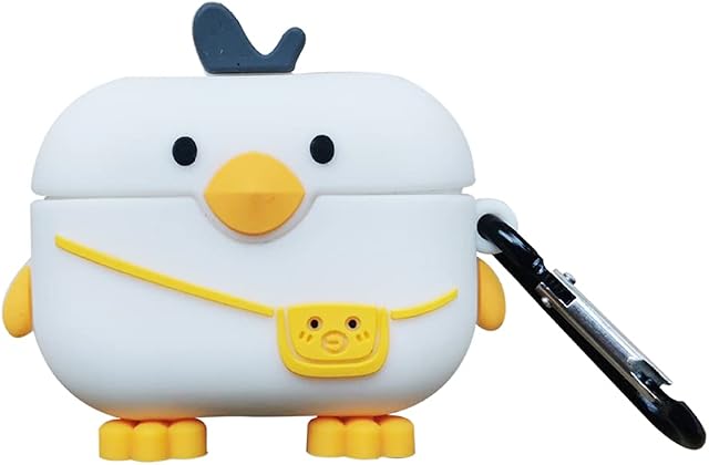 Compatible with Airpods 3 Case 2021, Cute Duck Kawaii Cartoon 3D Silicone Protective Cover for Airpod 3 Case White Bag Duck, Funny Boys Girls Kids Teens Women Case for Airpods 3rd Generation (Duck)