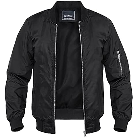 MAGNIVIT Jackets and Coats for Men Military Jackets Mens Warm Clothes for Men Winter Windbreaker Lightweight Bomber Coats for Men Baseball Jackets for Men Sports Jacket Black Cover