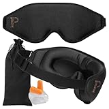 Primalea Eyelash Protection Sleep Mask Extra Deep Zero Pressure 3D Eyelash Extension Sleeping Mask 100% Light Blocking Blackout Night Blindfold Side Sleeper Design for Lashes