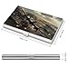 VstaDank War Plane Business Card Holder Fashion Aluminum Alloy Flip Cover Credit Card Holder High End Professional Name Cards Case Exquisite Pocket Metal Cards Holder for Work