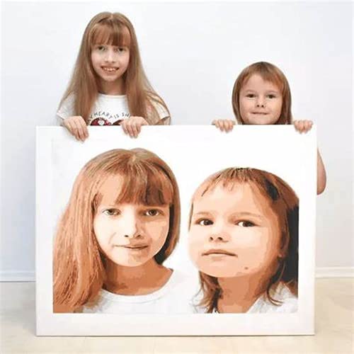 Peinture personnalisée par numéros photo portrait toile peinture à l'huile 36 couleurs