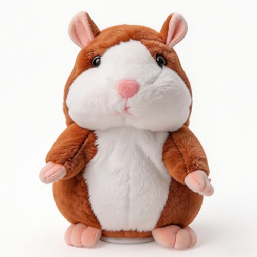 TaimeiMao Sprechender Hamster Sprechendes Kuscheltier Sprechende Hamster Wiederholt Plüsch Hamster Hamster Plüschtier Hamster Spielzeug für Weihnachten Geburtstagsgeschenk
