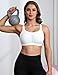 ZeroBound Women's Sports Bra Non Padded Wirefree Full Coverage Workout Bra High-Impact Sports for Women Lightweight Fitness Yoga (White,36C)