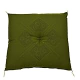 【StorePocket】 座布団 純日本製 高級ふくれ座布団 約59cm×63cm 単品 国産 和室 和風 クッション グリーン 緑