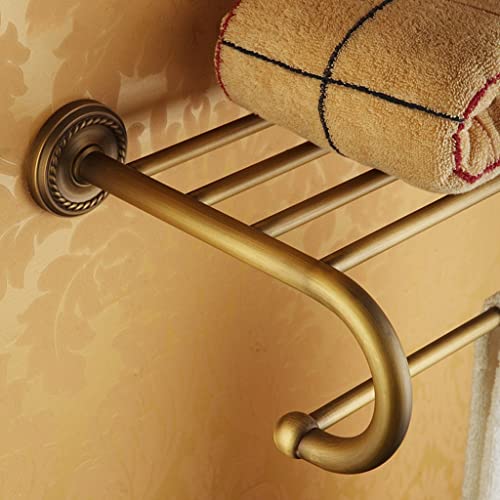 Porte-serviettes rétro en cuivre antique avec fixation murale robuste - 4