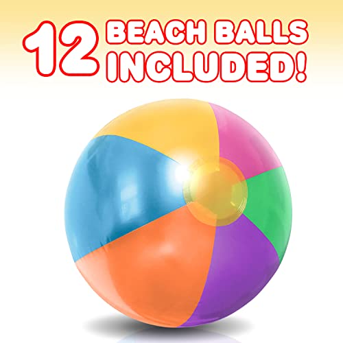 image for ArtCreativity Metallic Color Beach Balls - Pack of 12 - Summer Toys fo