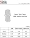 Simlu Womens Casual Summer Drawstring Belted Adjustable Sleeve Shirt Dress with Pocket
