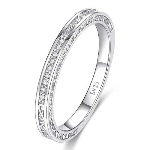 Yaresul Vintage Celtic Knot Wedding Bands for Women 925 Sterling