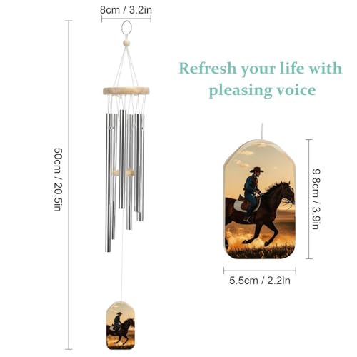 Carillon à vent commémoratif 52cm ton profond pour jardin et deuil