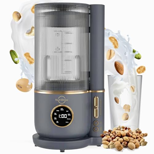 NutraBrew Nut Milk Maker | 50 oz Automatic Plant-Based Milk Machine | 9-in-1 Easy Use Milk Maker | 2025 Plant Milk Machine | Soy Milk Maker | Oat Milk Maker | Almond Milk Maker