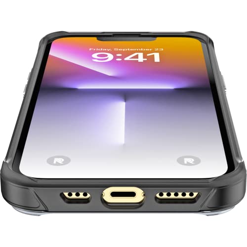 Rebel Phone Clear Iphone 13 Pro Case [Frosted Series Gen-3] Magsafe Compatible, Translucent Matte, Protective Shockproof Bumpers, Metal Buttons, Slim Fit Grip, 6.1 Inch 2021 (Frosted Black) #TOP3