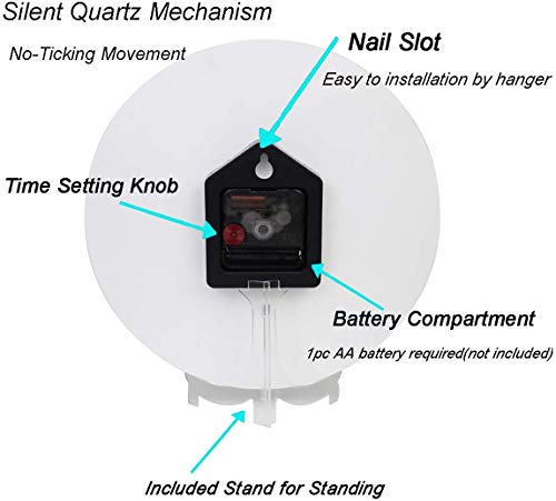 Mr.xzy Cardinal Bird Wall Clock, Rustic Vintage Non-Ticking Silent Wall Clock Battery Operated For Home Décor #TOP4