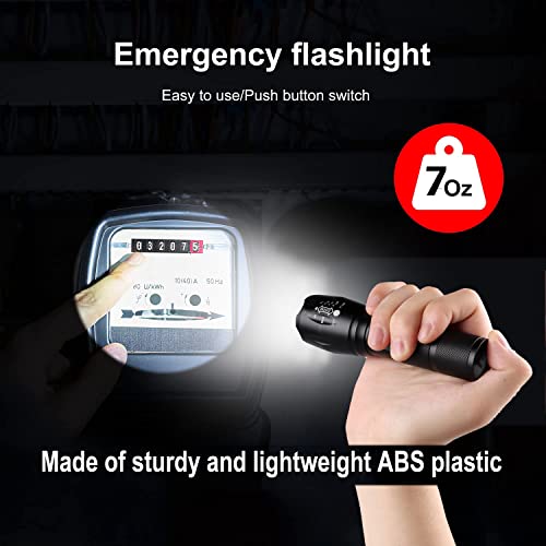 Yxqua Usb Rechargeable Flashlights, 8381 High Lumens Lights, 3 Modes, Zoomable & Waterproof Super Bright Flash Light For Camping, Hiking, Emergency Hurricane(5.1 In) #TOP5