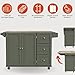 Homestyles Mobile Kitchen Island Cart with Wood Top and Dropleaf Breakfast Bar, 18