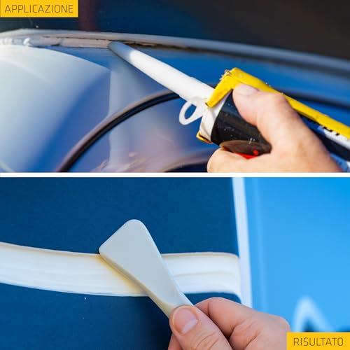 Sika - Sikaflex 521 UV, Bianco - Sigillante resistente agli agenti atmosferici - Per interno ed esterni - Privo di isocianati - 300ml - 6