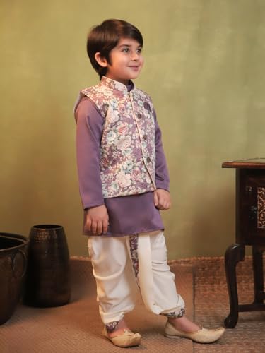 Image of AJ DEZINES Kids Ethnic Wear Kurta Waistcoat and Dhoti Pant for Boys