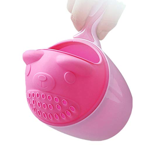 Digood Baby Bath Waterfall Rinser Kids Shampoo Rinse Cup Bath Shower Washing Head,Baby Care Wash Hair Cute Animal Cup With Handle(Pink,6 Months-6 Years), 6-6 Years #TOP2