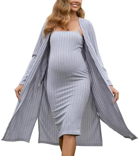 DEBELLY Conjunto de 2 peças para gestantes, comprimento até o joe...