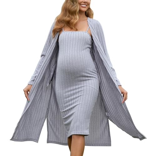 DEBELLY Conjunto de 2 peças para gestantes, comprimento até o joe...