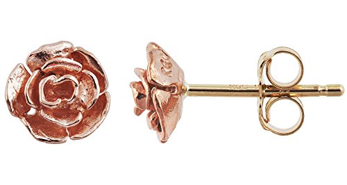 Beautiful! Black Hills Gold 10K Rose-gold Rose Bud Earrings From Mt Rushmore