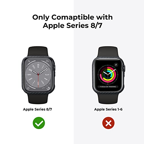 Pitaka Air Case For Apple Watch Series 8/7, 45Mm Exquisite Refined Minimalist Slim Apple Watch Case Protective Iwatch Case - Aramid Fiber #TOP6