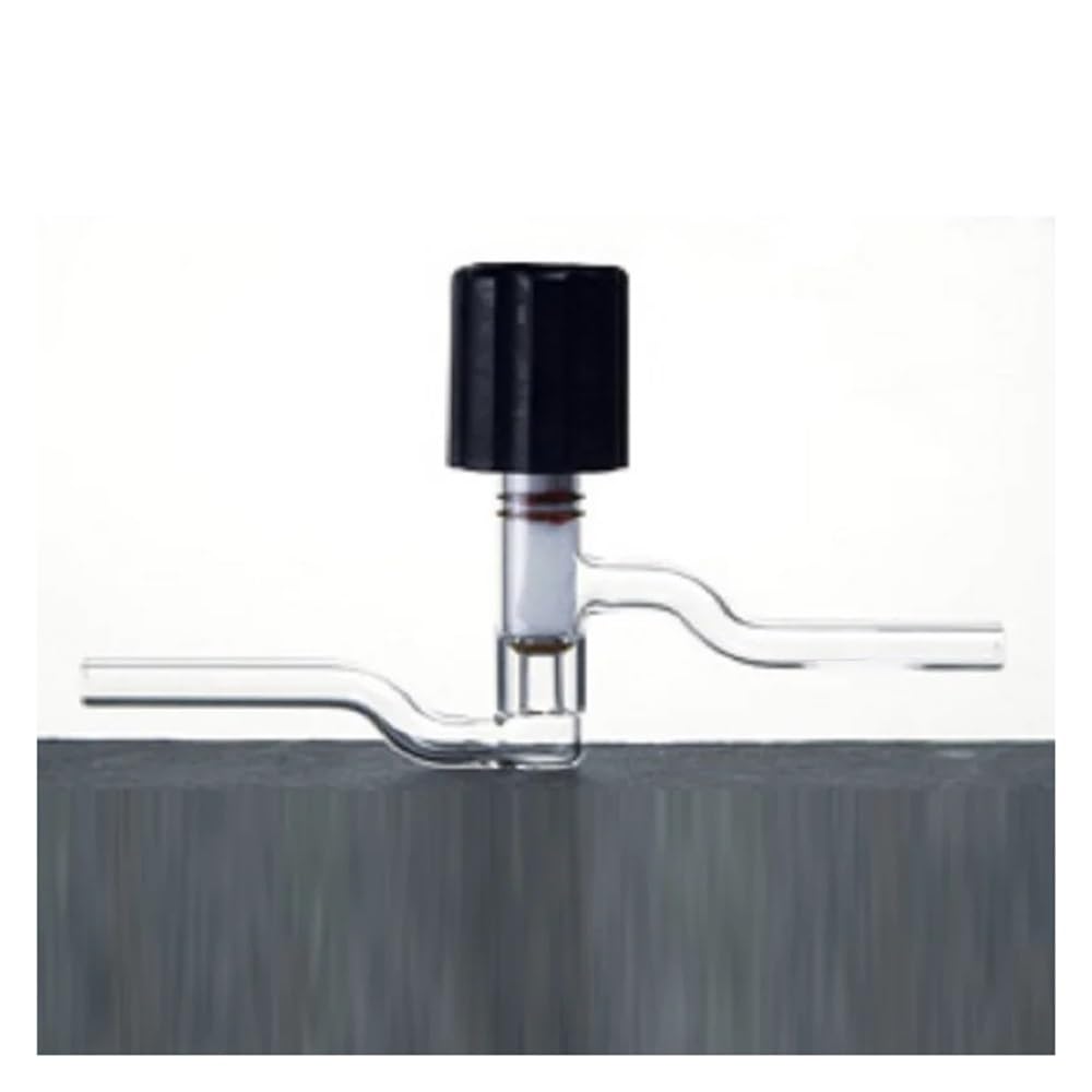 Adaptador de vidrio, Adaptador FlowCtrl de vacío Válvula matraz Boro High Vac 180D PTFE ORing Pol barriles 0-4/8mm S56(S560008)