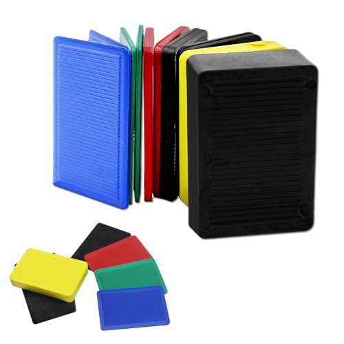 Distanziatori in Plastica, 86 Pezzi Set di Distanziatori per Vetri in Plastica, 60x40 mm Distanziale per Mobili, 6 Spessore 2mm,2,8mm,3,8mm,5mm,10mm,20mm Distanziale Cunei per Piastrelle, per Tavoli