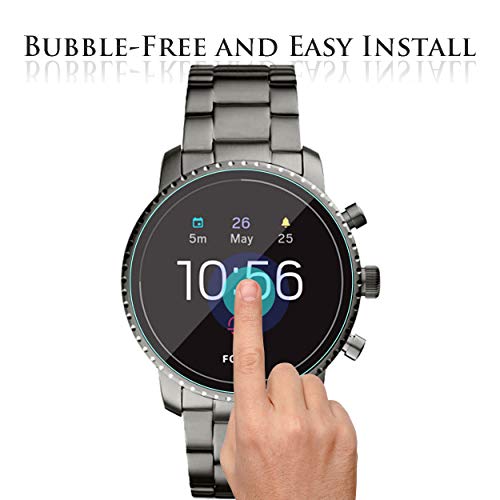 (3 Pack) Orzero For Fossil Gen 4 Q Explorist Hr Smartwatch Tempered Glass Screen Protector [Upgraded], 2.5D Arc Edges 9 Hardness Hd Anti-Scratch Bubble-Free (Lifetime Replacement) #TOP2