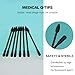 Individually Wrapped Double Tipped Cotton Swabs, Black, Pointed, Spiral, for Ear, Makeup, Clean (200 Count)