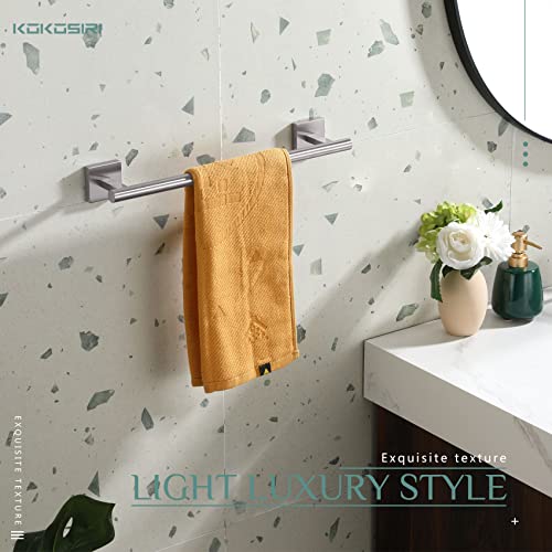 Image of KOKOSIRI Towel Holder 16 Inch Bathroom Hand Towel Bar for Bath Kitchen Toilet Brushed Nickel Stainless Steel B4005BR-L16