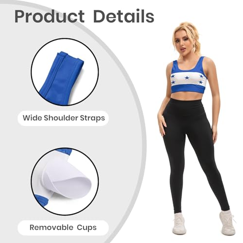 Image of Yoga top Women's Cheerleading Uniform Gym Outfit Running Crop Tops Yoga Shirts Casual Tank Top