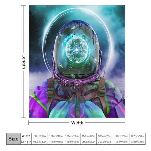 Couverture astronaute chaude et plaid lavable en machine lit