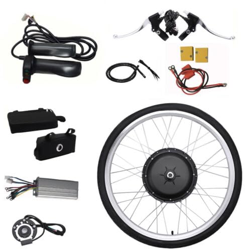 czyuRachel Rueda delantera de bicicleta eléctrica de 26 pulgadas, 36 V, 250 W, kit de conversión de motor de conversión, kit de conversión de bicicleta eléctrica, kit de conversión de bicicleta