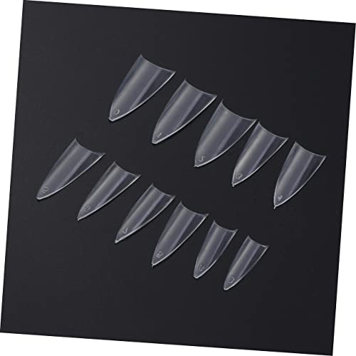 Healvian 500 Unidades Dicas Unhas Falsas Dicas Unhas Em Forma Caixão Unhas Caixão Unhas Postiças Lon