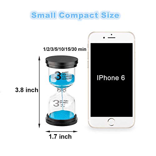15 Minute Sand Hourglass Timer: Plastic Sand Clock 15 Minutes, Large Blue Sand Watch 15 Min, Hour Glass Colorful Sandglass Timer For Kids, Games, Classroom, Kitchen, Decoration #TOP6