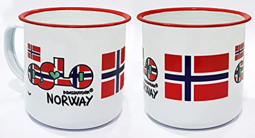 TAZA OSLO RETRO. SOUVENIR OSLO NORUEGA, MODELO: FLAG