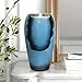 xpiyaer 17.9”High Tabletop Water Fountain with Pump and LED Light - Indoor Small Jar Fountain for Home, Office and End Table Decor (Blue, 17.9)