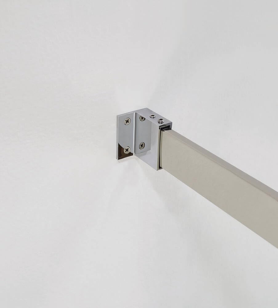 GME - Mampara Ducha Frontal Cromo 1 Fija + 1 Corredera 100cm | Mampara de Cristal Reversible con Ancho Adaptable 95-100cm, 197cm de Altura y Cristal Templado 6mm Antical