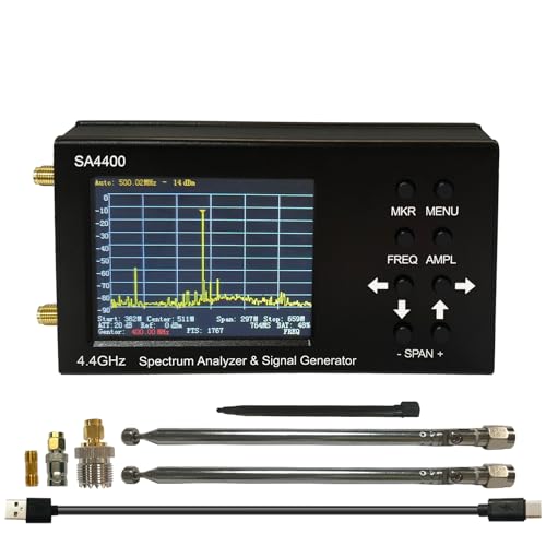 Image of 2026 Portable Spectrum Analyzer 45MHz-4400MHz RF Signal Generator Touchscreen Battery Powered Signal Test Tool for Wireless Communication Testing