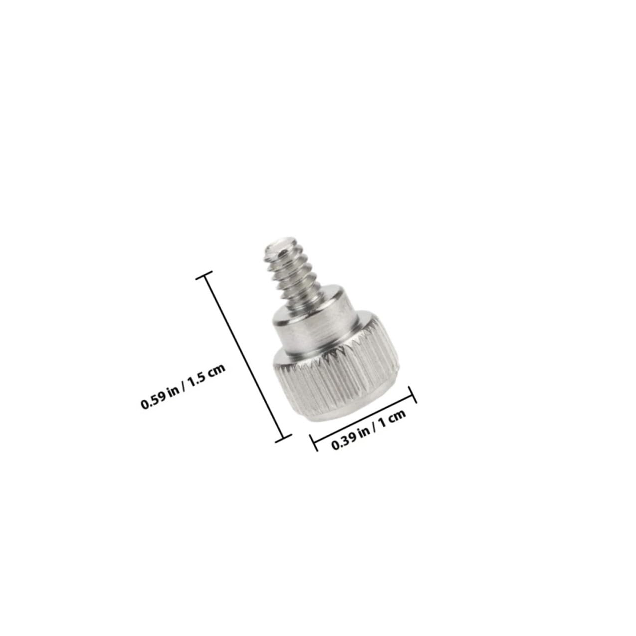 100pcs Knurled Thumbscrews Computer Chassis Fixing Screws Silver Metal Threaded Replacement for Desktop PC Case Assembly and Maintenance
