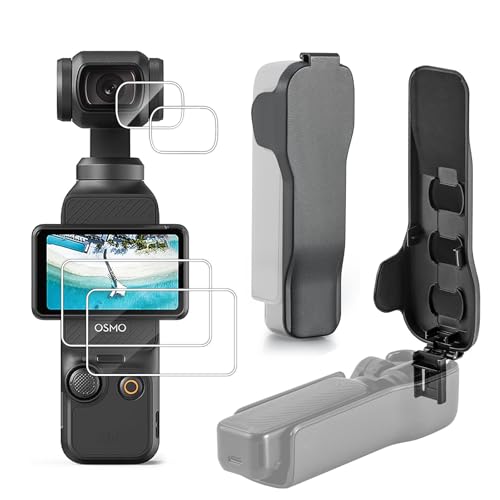 DJI Osmo Pocket 3 Screen Lens Protector Cover Case, 3 CPL/ND Filter Storage Slots, Protect Gimbal from Impacts, Compatible with DJI Osmo Pocket 3 (Black)