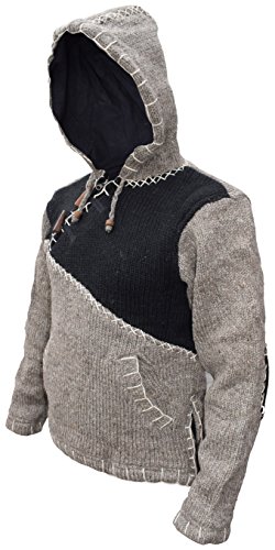 Gheri Cross Zip Natural Woolen Winter Festival Knitted Jumper Jacket Hoodie3