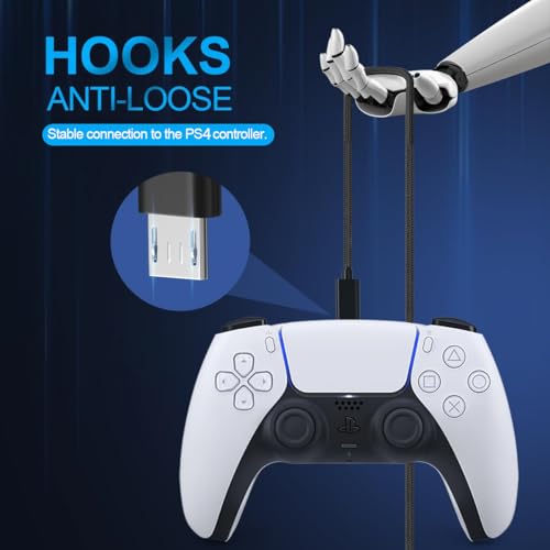 PS4コントローラー充電ケーブル PS4充電コード Xbox Oneコントローラー、Playstaion-4、Dualshock-4、PS4 Slim Proコントローラーに対応 編組交換用マイクロUSBデータ同期 X-box One Xアクセサリー用