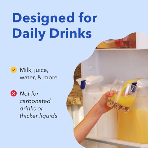 Magic Tap Automatic Drink Dispenser for Fridge, Black, 1 Pack, No Spill ...