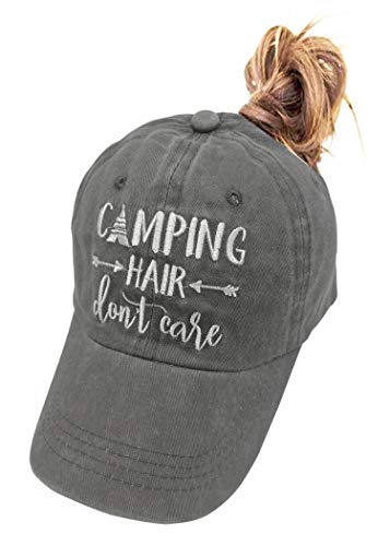 Unisex-Camping-Hair-Don-t-Care-1-Vintage-Jeans-Baseball-Cap-Classic-Cotton-Dad-Hat-Adjustable-Plain-Cap