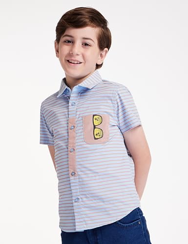 Image of Amazon Brand - Symbol Boy's Striped Regular Fit Shirt