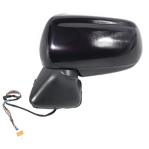 互換性ありマツダ プレマシー 1999-2006 対応 ヒーター付きサイドミラー - 運転席左側交換用(Black-Left,5 PINS)