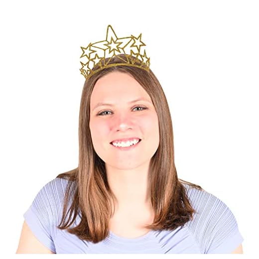 Glittered Metal Star Tiara